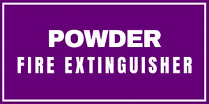 Dry Powder fire extinguisher label